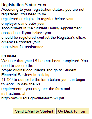 'Send Email to Student' Option