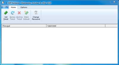 MIT Kerberos Window with no ticket