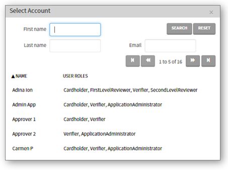 Search for account with First/Last name or email