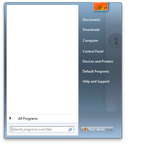 Start menu