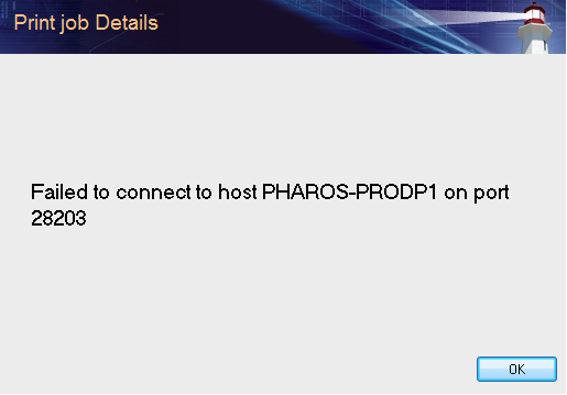 Pharos Windows error